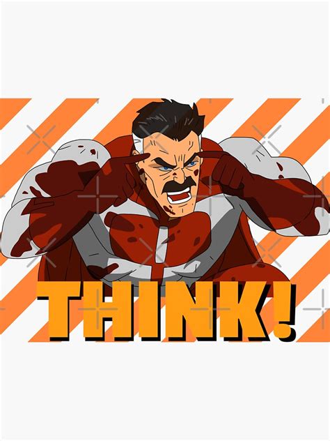 "Omni Man (Think Mark!)" Sticker for Sale by ShinteRD | Redbubble