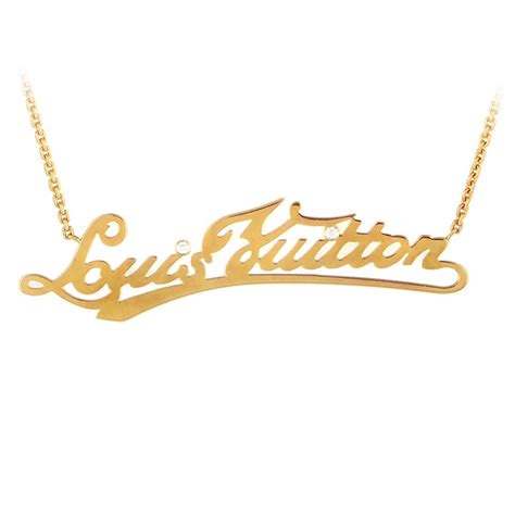 Louis Vuitton Diamond Gold Signature Necklace At 1stdibs