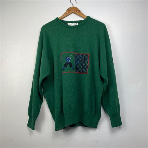 Pringle Men S Green Jumper Depop Pringles Logo Green Jumpers