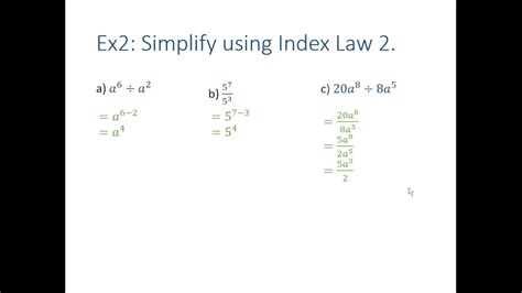 Index Laws 1 2 And 3 Youtube