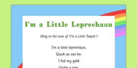 I'm a Little Leprechaun Song | Leprechaun song, Songs, Leprechaun