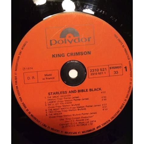 Starless And Bible Black By King Crimson Lp Gatefold With Digaloop