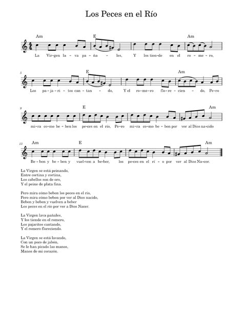 Los Peces En El Rio Sheet Music For Piano Solo Easy