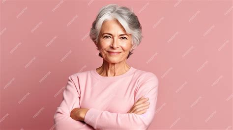 Premium Ai Image Beautiful Gorgeous 50s Mid Aged Mature Woman Looking At Camera Isolated On