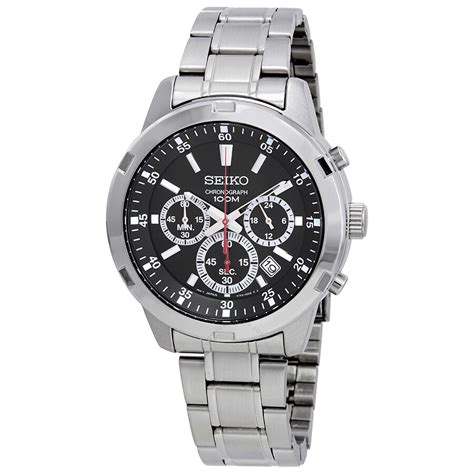 Seiko Open Box Seiko Neo Sports Chronograph Black Dial Men S Watch