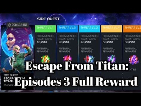 Mcoc New Side Quest Escape From Titan Episodes Threat Easy