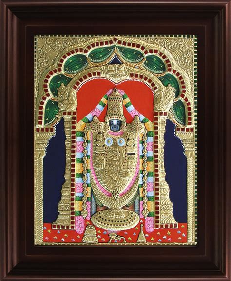 Myangadi Traditional Thirupathi Venkatachalapathi Tanjore Painting 22