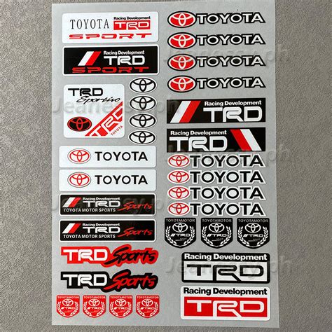 Ready Stockrefictive Sticker Front And Rear Sign Trd Sports Logo Emblem Decal Replacement Badge