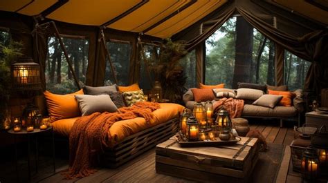 Una Experiencia De Glamping De Lujo Foto Premium