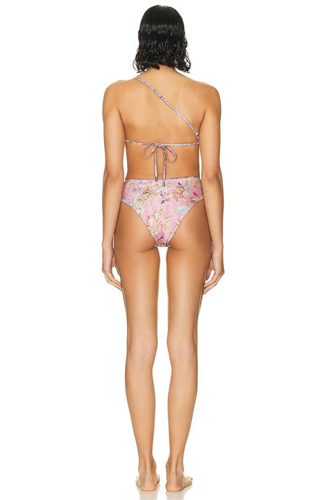 Zimmermann Cira Spliced One Piece Swimsuit In Spliced Fwrd