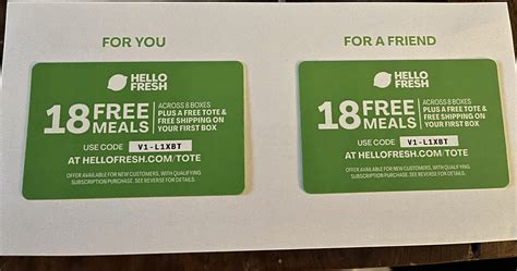 Hello Fresh Codes : r/Freefood