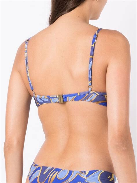 Lygia Nanny Cassis Abstract Print Bikini Top Farfetch