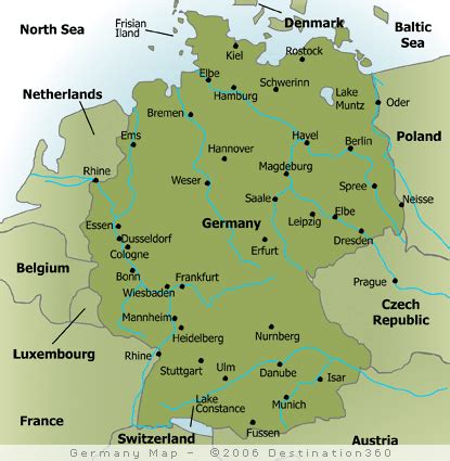 Map Of Major Cities In Germany - Cities And Towns Map