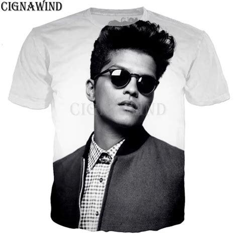 Latest Fashion Popular America Singer Bruno Mars T Shirt Menwomen 3d