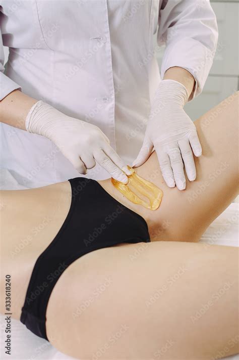 Depilation Of The Intimate Bikini Zone With Sugar Paste The Master Does Depilation Of The