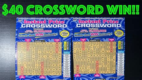 40 CROSSWORDS WIN CA SCRATCHERS YouTube