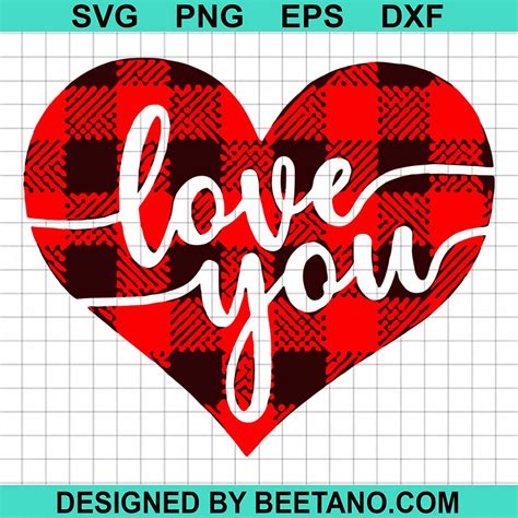 Buffalo Plaid Heart Svg Cut File For Cricut Silhouette Machine Make