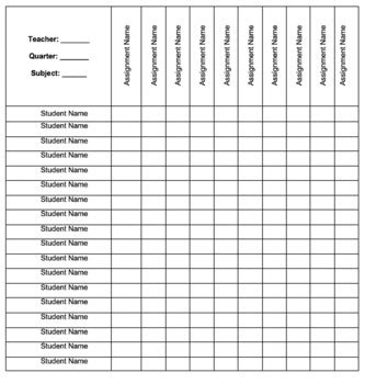 Editable Grade Sheet by Teaching with Engagement | TpT