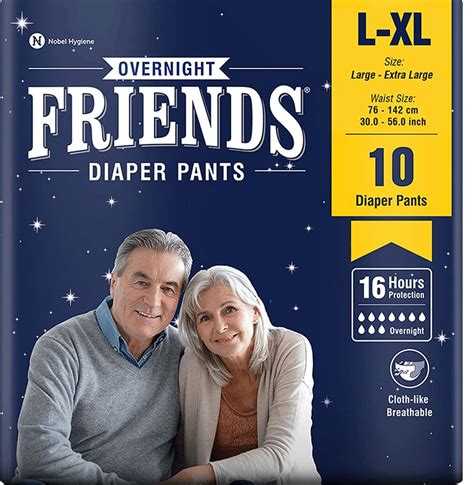 Buy Friends Classic Adult Diapers Pants Style 10 Count L Waist 30