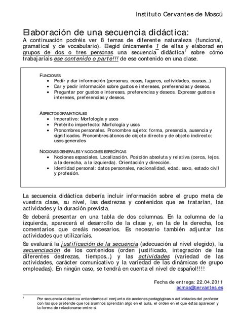 Secuencia Didáctica Pdf Cognición Ciencia Cognitiva