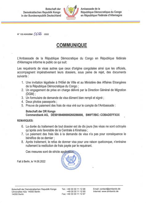 Ambassade De La R Publique D Mocratique Du Congo Berlin