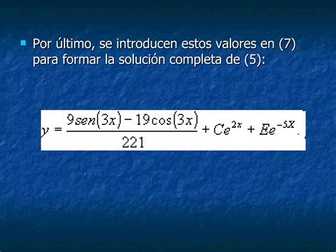 Coeficientes Indeterminados Y Variación De Parametros Ppt