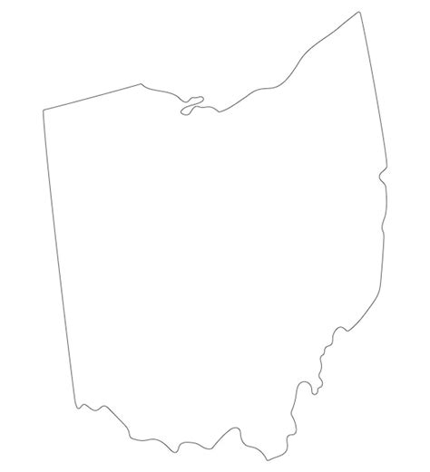 Premium Vector Ohio State Map Map Of The Us State Of Ohio