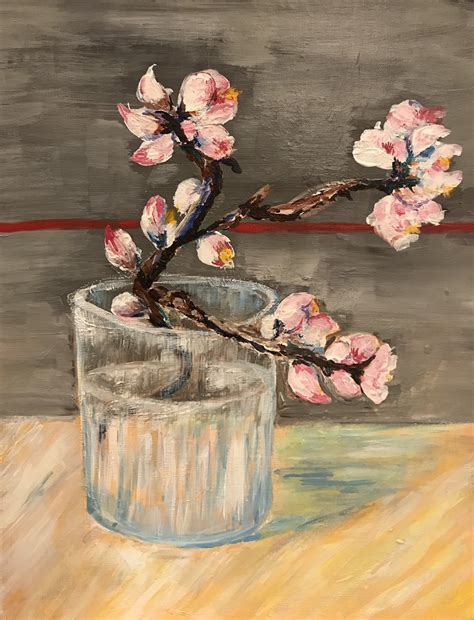 Van Gogh Almond Blossoms In Vase Artbar Tokyo Paint