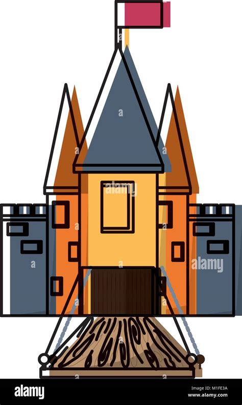 Medieval castle with drawbridge Stock Vector Image & Art - Alamy