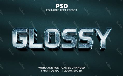 Effet De Texte D En M Tal Brillant Fichier Psd Photoshop Premium