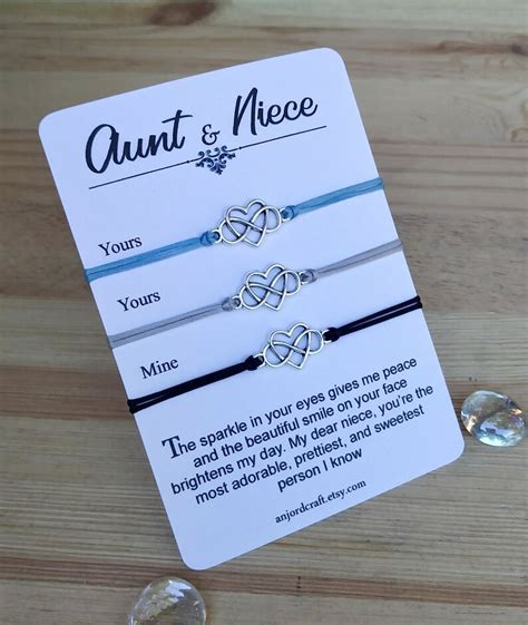 Set Of 3 Aunt And Niece Bracelet Aunt And Niece Jewelry T Etsy