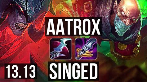 Aatrox Vs Singed Top 2 9m Mastery 3 0 5 1500 Games Euw Master