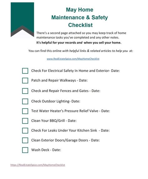 May Home Maintenance Checklist Keep Your Home In Shape Home