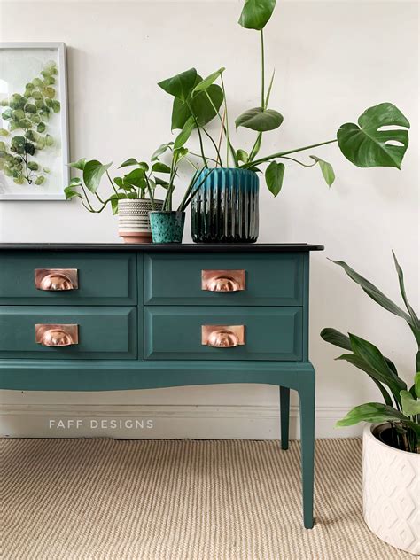 Green Vintage Sideboard Green Furniture Living Room Green Painted