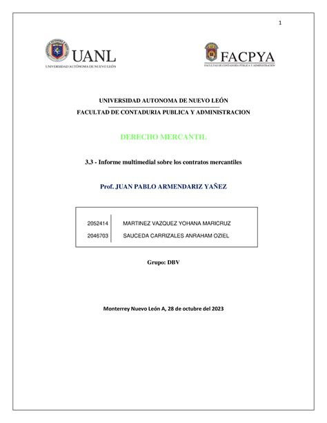 3 Tarea Universidad Autonoma De Nuevo LeÓn Facultad De Contaduria Publica Y Administracion