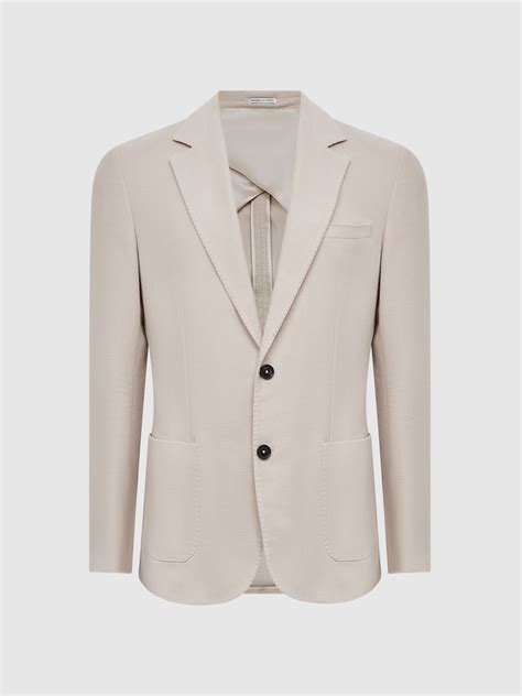 Reiss Spark Single Breasted Slim Fit Moleskin Blazer Reiss