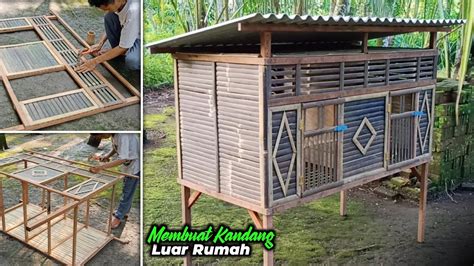 Membuat Kandang Ayam Bangkok Outdoor Kandang Ayam Luar Rumah Youtube