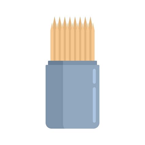 Premium Vector Eco Toothpick Icon Flat Vector Tooth Pick Wood Stick