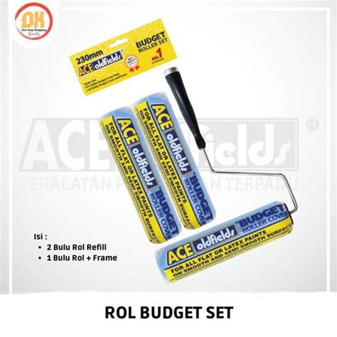 Jual Paket Roll Budget CAT TEMBOK Ace Oldfields Gagang Roll 230 MM