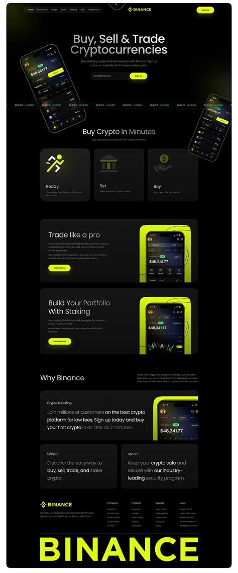 Crypto Website Landing Page Behance