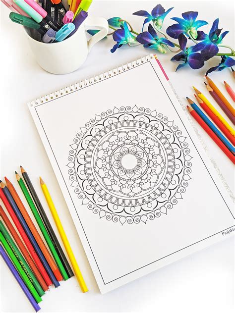 Pocket Size Coloring Book Relaxing Mandalas Mini