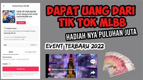 Cara Dapat Uang Dari Tik Tok Mobile Legends Terbaru Yang Lagi Viral Di