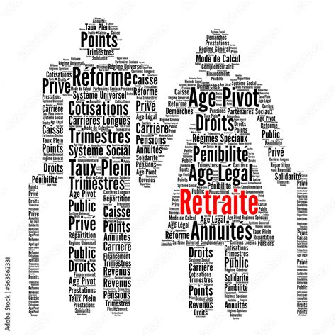 R Forme Des Retraites En France Nuage De Mots Stock Illustration