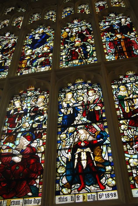 Stained glass windows in Bury St Edmunds Cathedral / Suffolk / UK