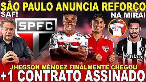 1 CONTRATO ASSINADO SPFC ANUNCIA NOVO REFORÇO PUMA NEGOCIA MÉNDEZ