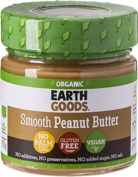 Earth Goods Organic Smooth Peanut Butter Gluten Free And Made With