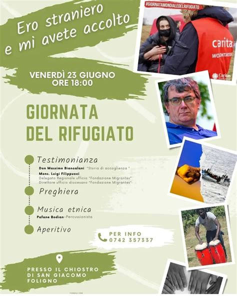 La Giornata Mondiale Del Rifugiato Diocesi Di Foligno