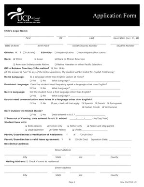 Fillable Online Ucpcfl Application Form Ucp Of Central Florida