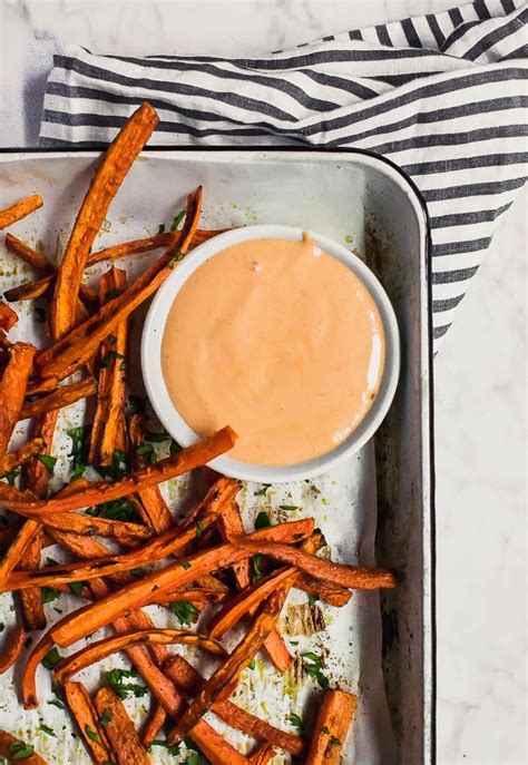 Baked Carrot Fries With Sriracha Mayo Gluten Free Dairy Free Vegan