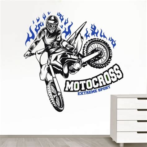 Sticker motocross - Stickers muraux sport extreme moto